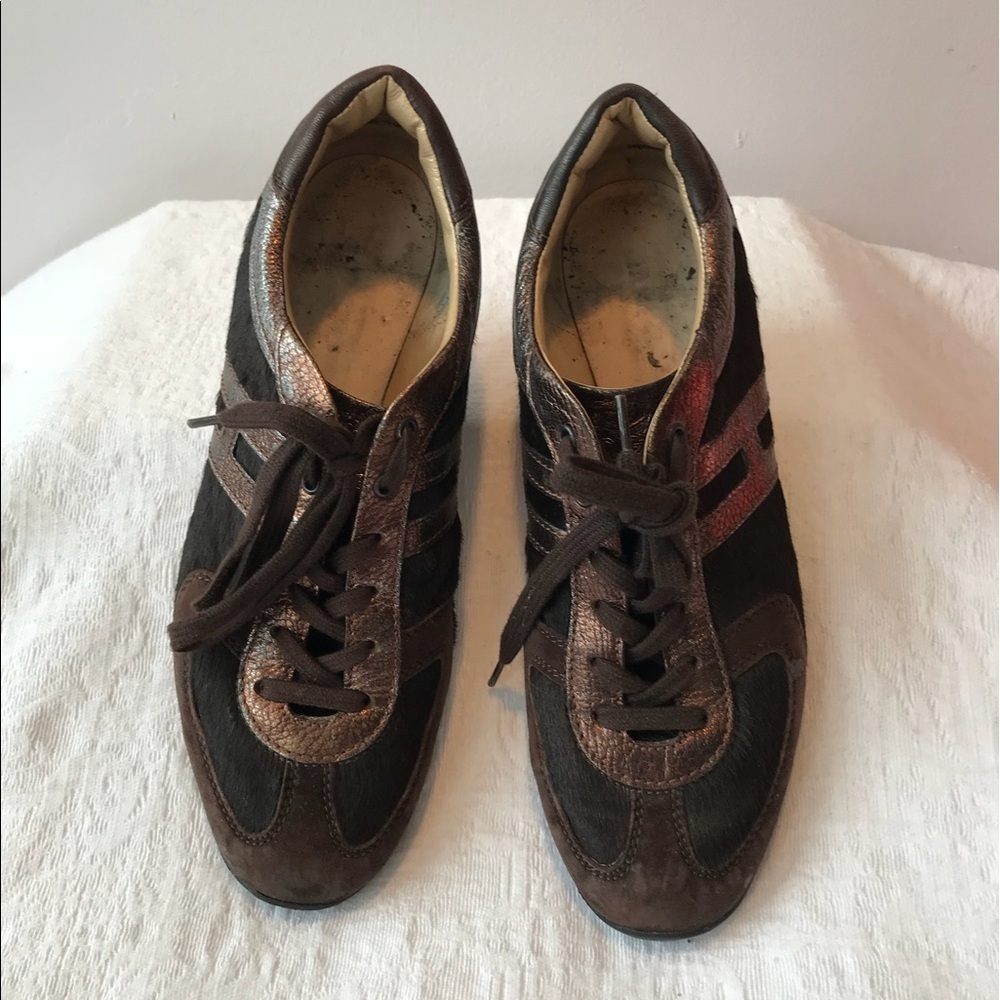 HOGAN Brown Fur Sneakers EU 37 US 7 - Picture 5 of 6